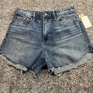 Lucky Brand Womens 8 29 Denim Shorts High Rise Blue Cutoff‎ Frayed Hem